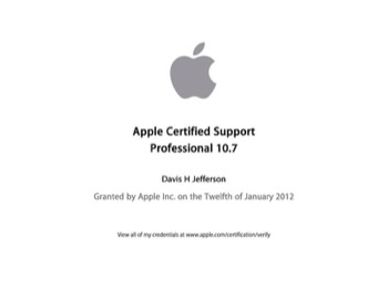  Apple Certified Support Professional (ACSP 10.7) 