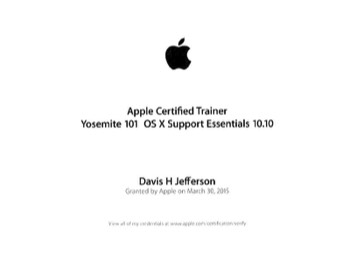  Apple Certified Trainer (ACT Yosemite 101) 