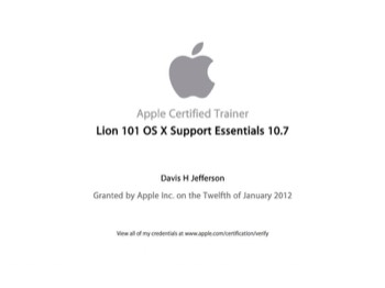  Apple Certified Trainer (ACT Lion 101) 