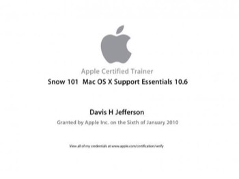  Apple Certified Trainer (ACT Snow Leopard 101) 