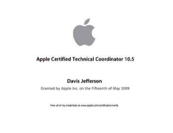  Apple Certified Technical Coordinator (ACTC 10.5) 