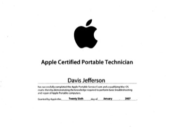  Apple Certified Portable Technician (ACPT) 