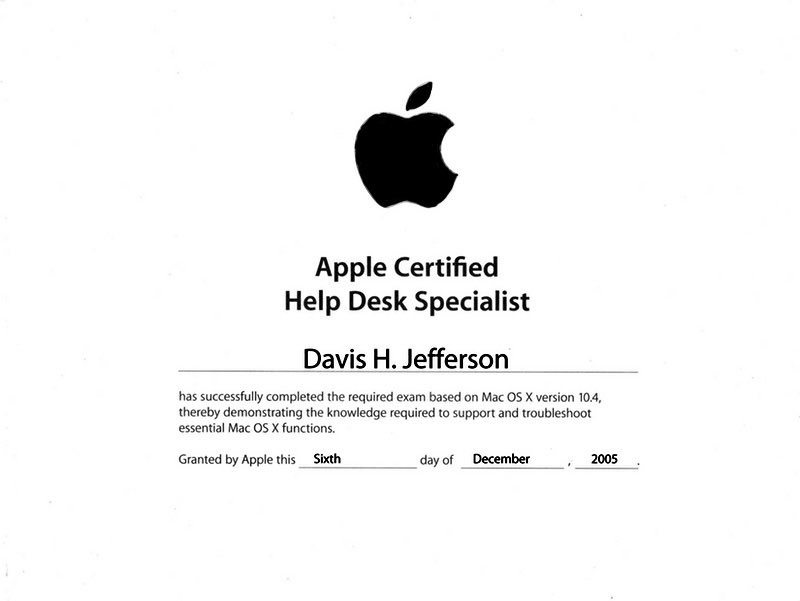  Apple Certified Help Desk Specialist (ACHDS 10.4) 